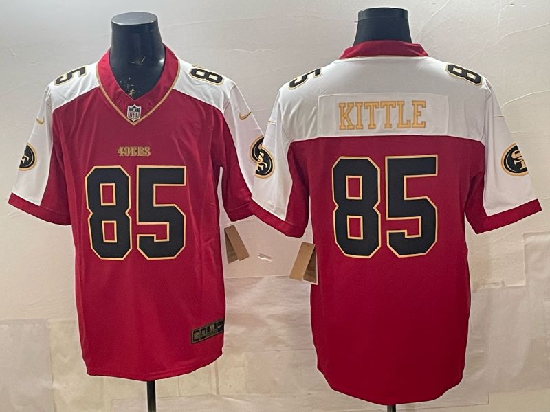 Men 2026 San Francisco 49ers #85 Kittle Red white 3th generations Nike Limited NFL Jersey style 01